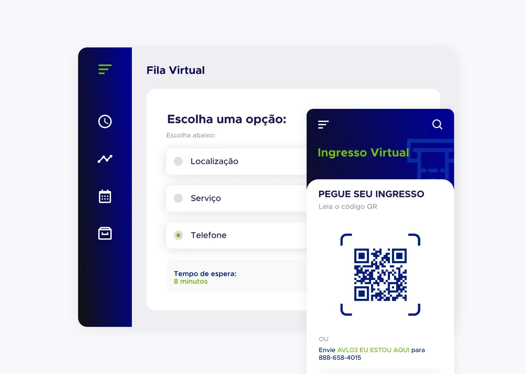 Vista da aplicação de linha virtual ACF Technologies