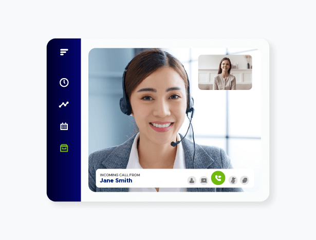 Solutions for remote service by video call, Jane Smith calls you