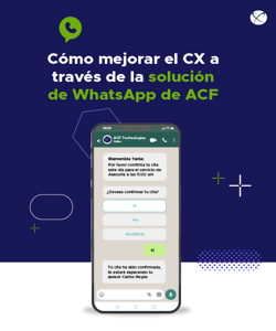 Infografía Cómo mejorar el CX a través de la solución de WhatsApp de ACF