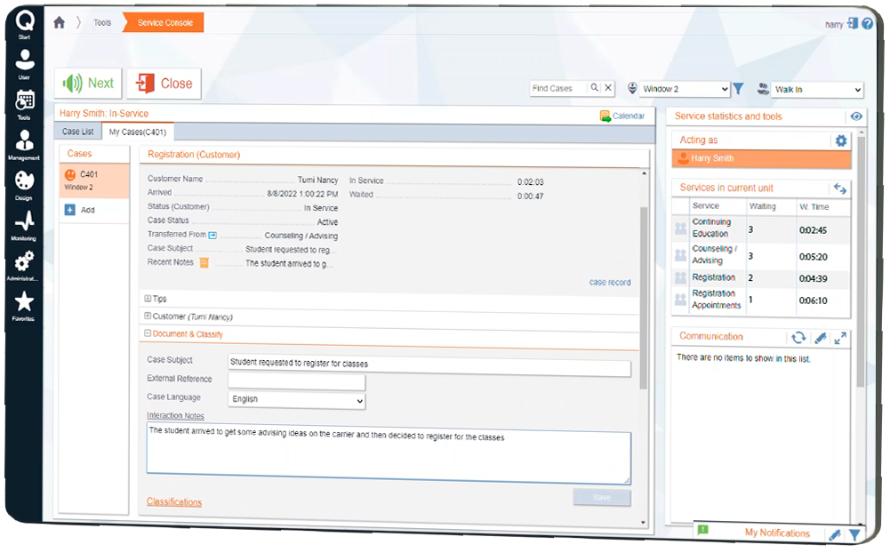 ACFTechnologies_Q-Flow_Routing_the_case_to_another_service_10_Document_and_classification