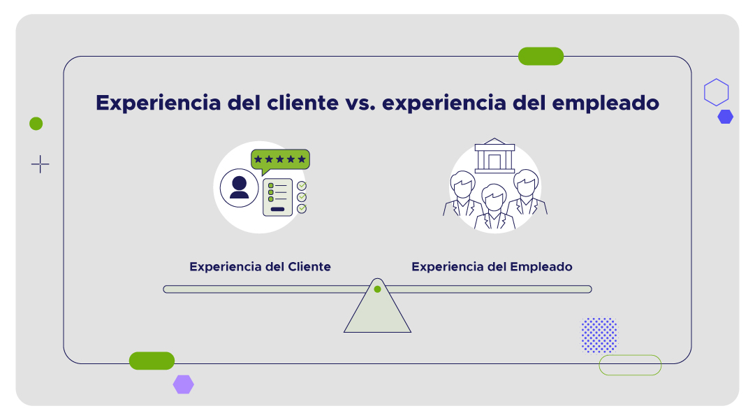 Infografía de la experiencia del cliente versus la experiencia del empleado