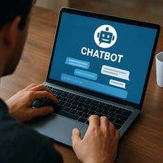 photographic a person using a chatbot on their laptop-1