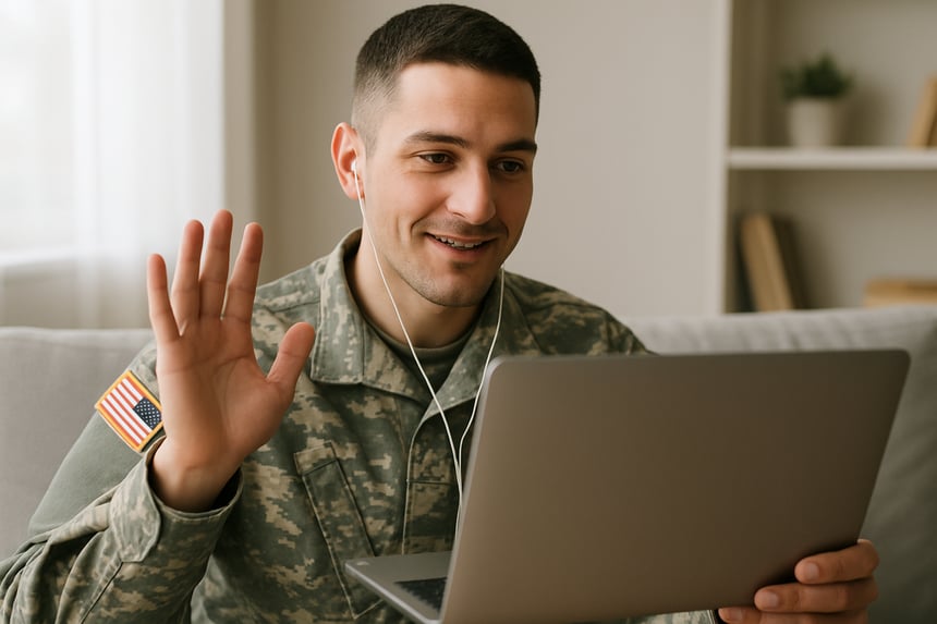 photographic a younger veteran on a telehealth call-2