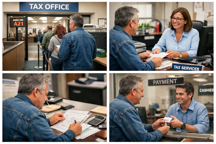 photographic the customer journey in a tax office