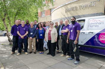Fotografía del equipo de trabajo Lewisham Homes
