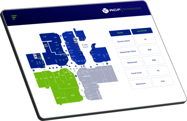 ACF Technologies Waynfinding Solution Screen