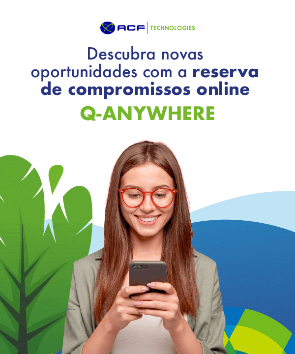 Descubra novas oportunidades com a reserva de compromissos online Q-Anywhere, primeira página