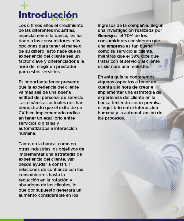 La experiencia del cliente bancario, página 01