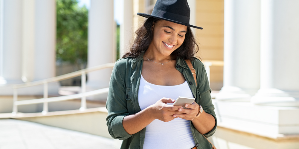 Young woman on phone 