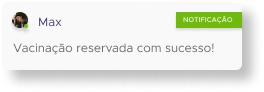 Notificação Vacinação reservada com sucesso