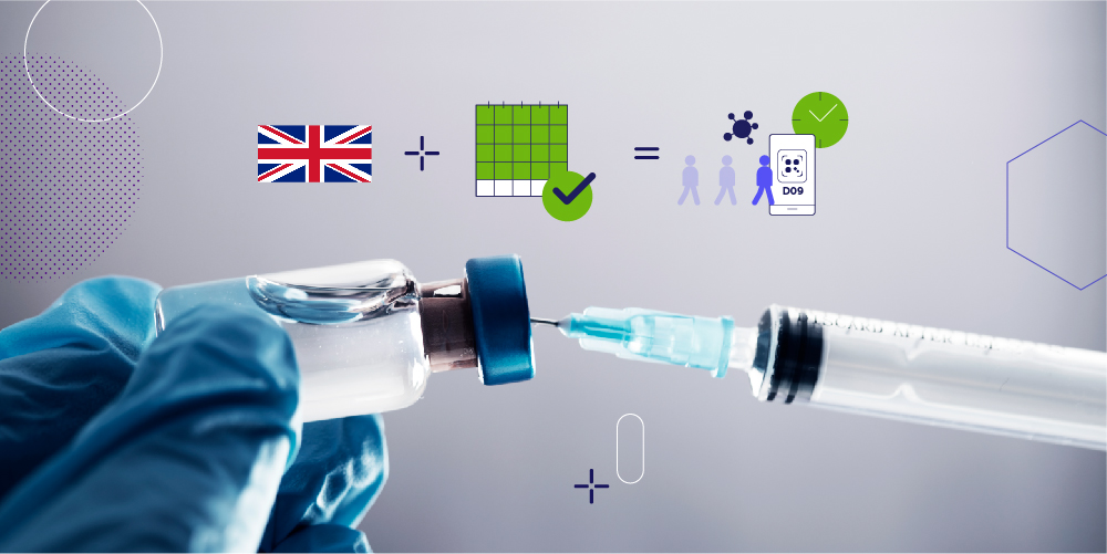 Main focus to hands loading a dose of vaccine into a sterilized syringe