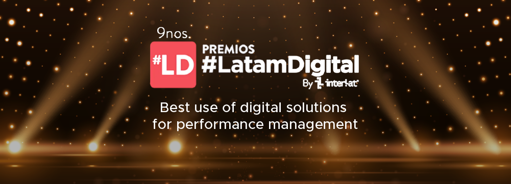 Lights stage, digital latam logo and text Better use of digital solutions for performance management