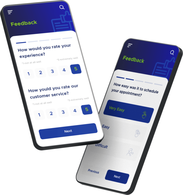 Mobile Solution Screen of Surveys conducted with ACF Technologies software
