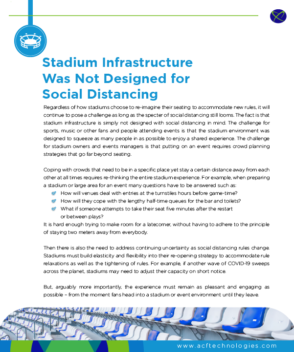 Stadium Capacity Management for Social Distancing