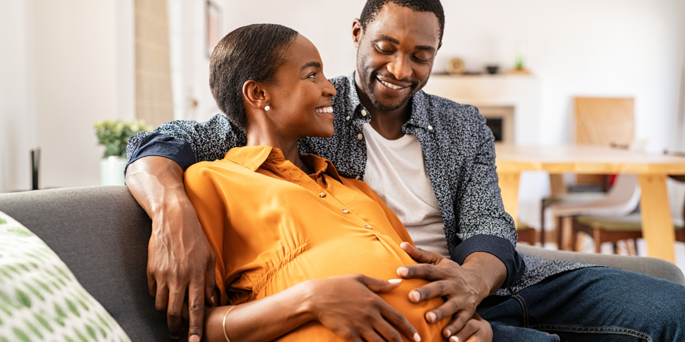 Pregnant woman with partner 