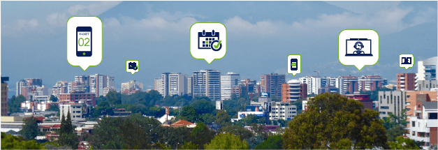 Banco Industrial online appointment booking interface enabling customers to schedule branch visits or virtual consultations.