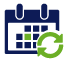 Reschedule appointment icon representing calendar modification.