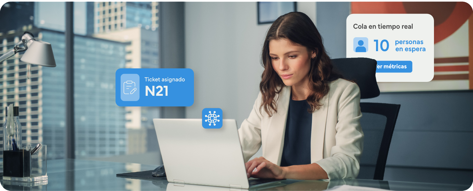 Visualización de la plataforma Neuro AI Suite mostrando análisis de datos en tiempo real y optimización de procesos