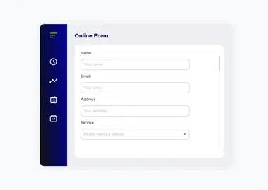 Software screen ACF Technologies online form
