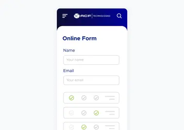 Mobile screen solution ACF Technologies online form